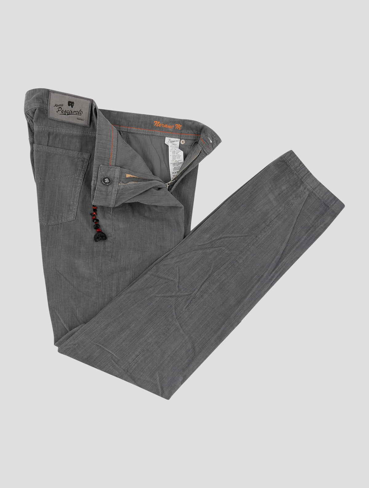 Marco Pescarolo Gray Cotton Ea Velvet Jeans 2
