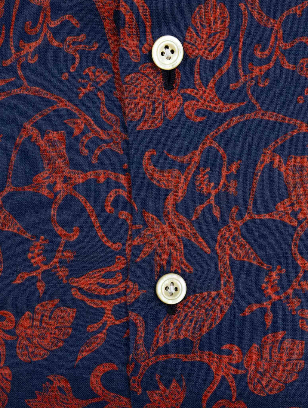 Kiton Blue Red Linen Shirt 3