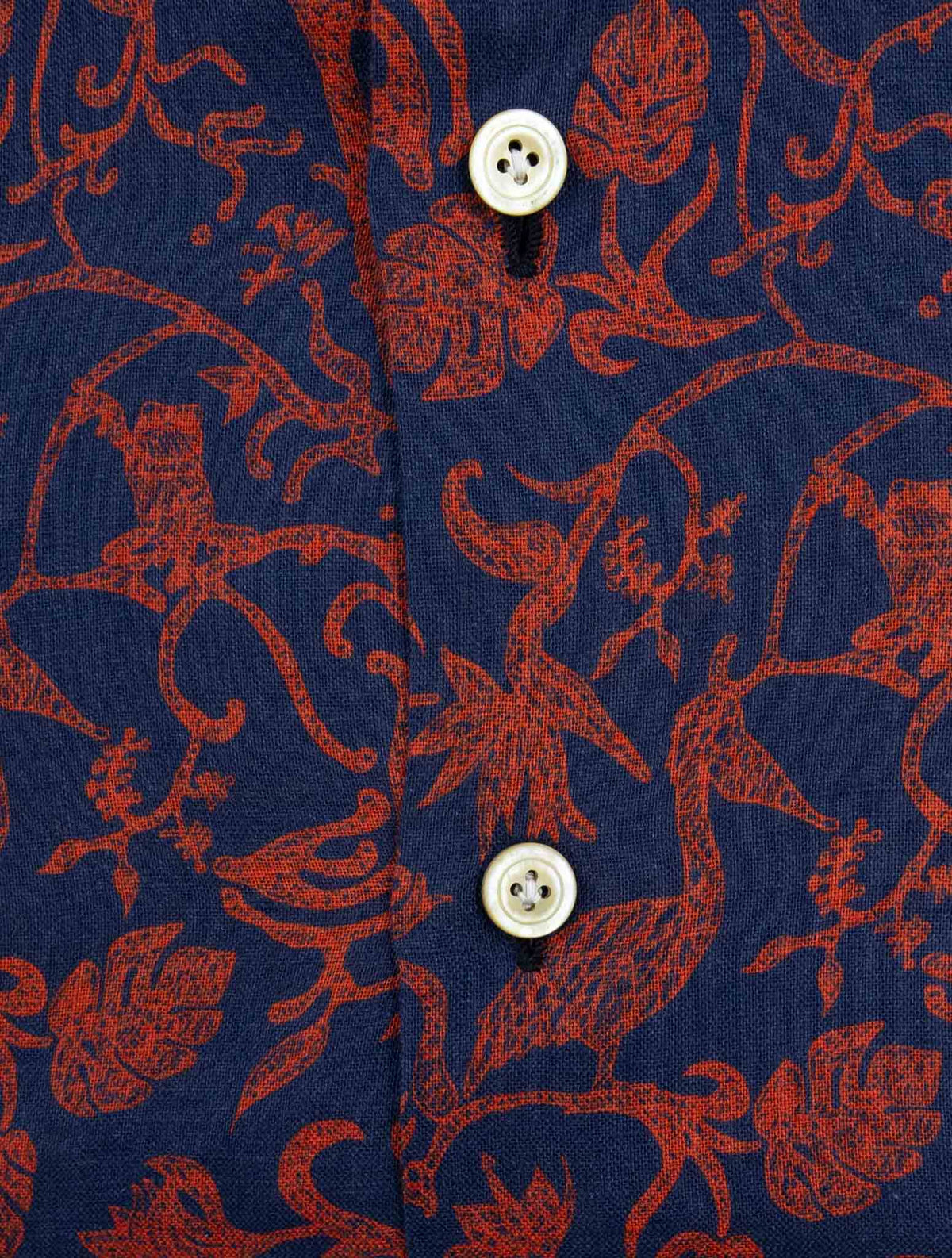 Kiton Blue Red Linen Shirt 3