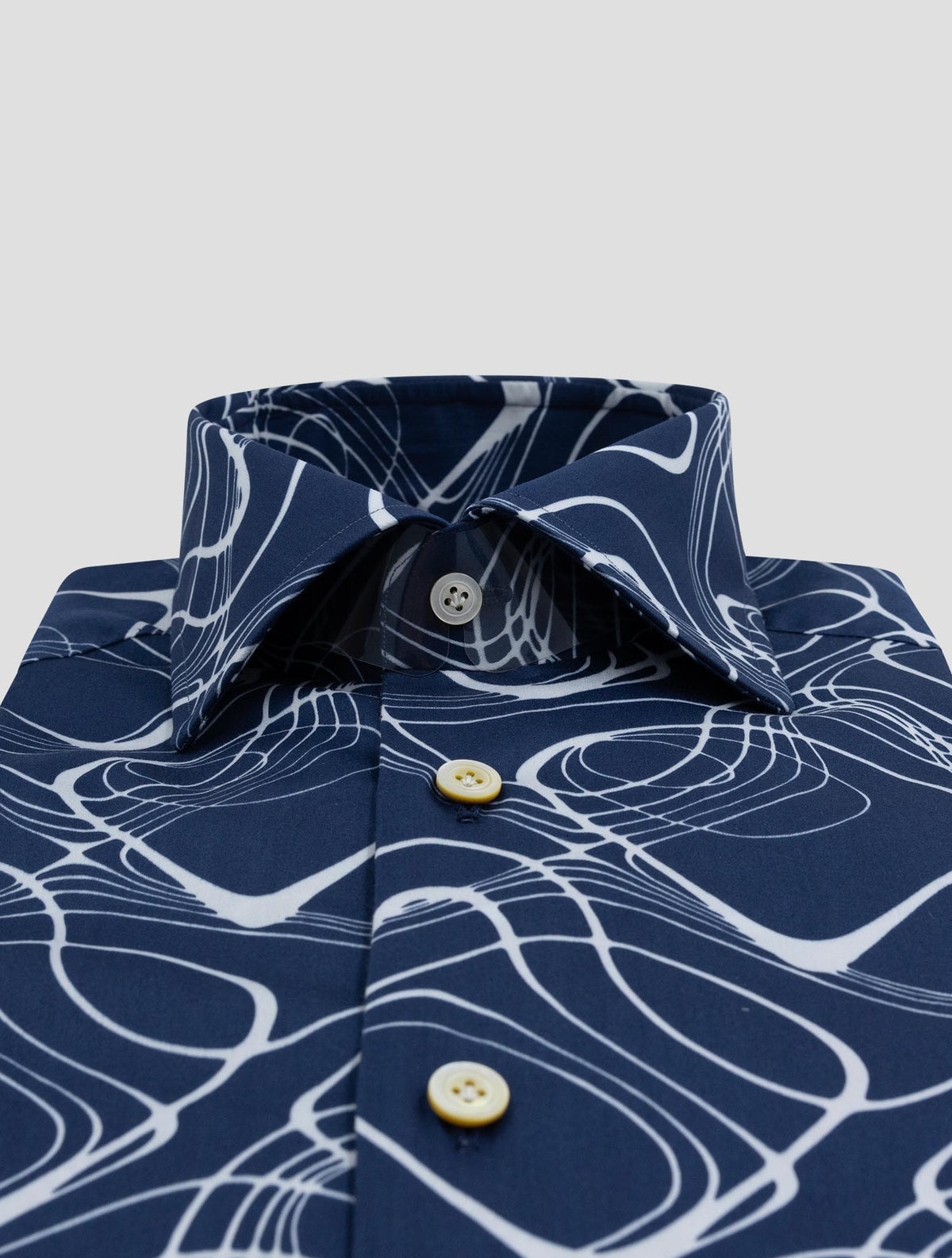 Kiton Blue White Cotton Ea Shirt 2