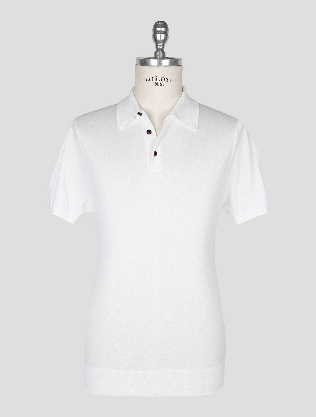 Kiton White Cotton Polo 1