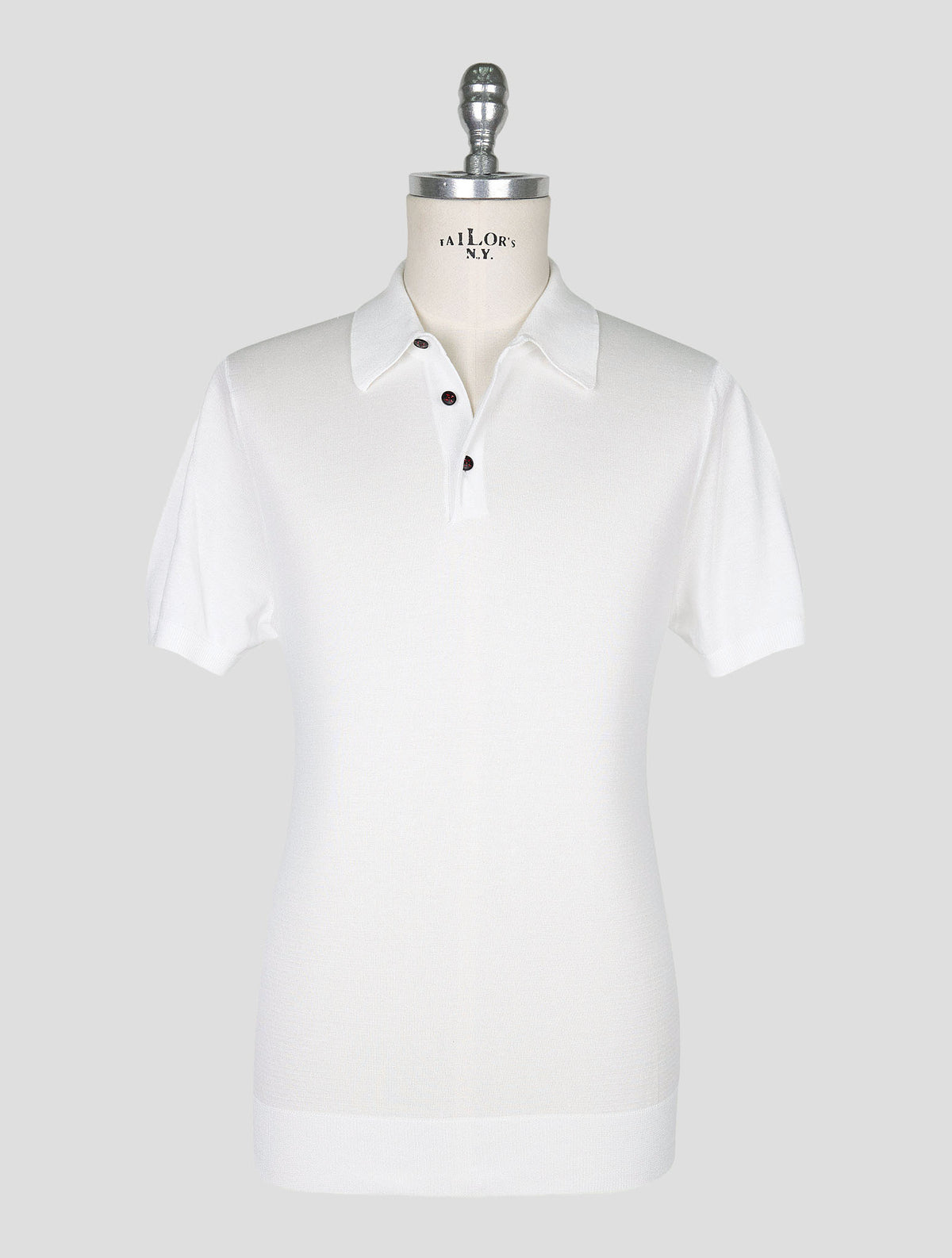 Kiton White Cotton Polo 1
