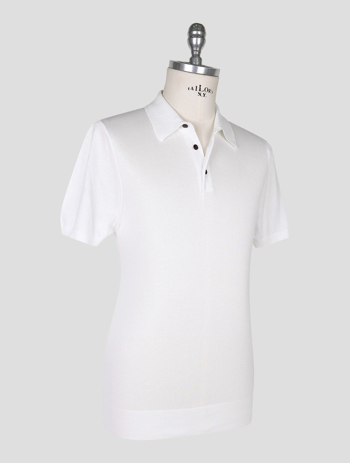 Kiton White Cotton Polo 2
