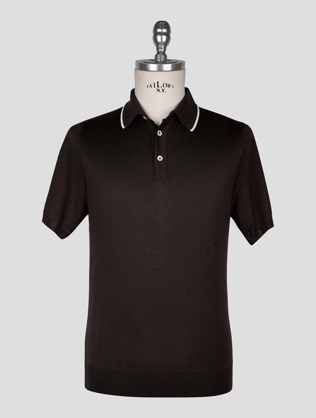 Cesare Attolini Brown Silk Polo 1