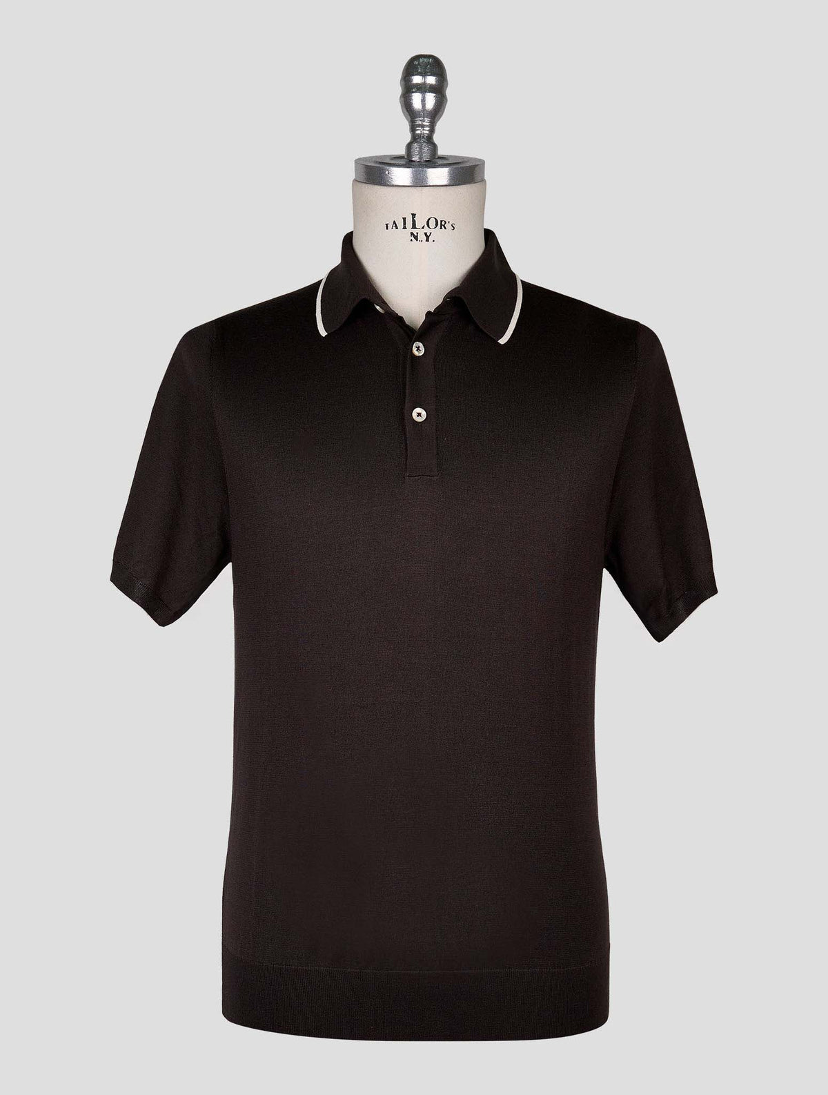 Cesare Attolini Brown Silk Polo 1