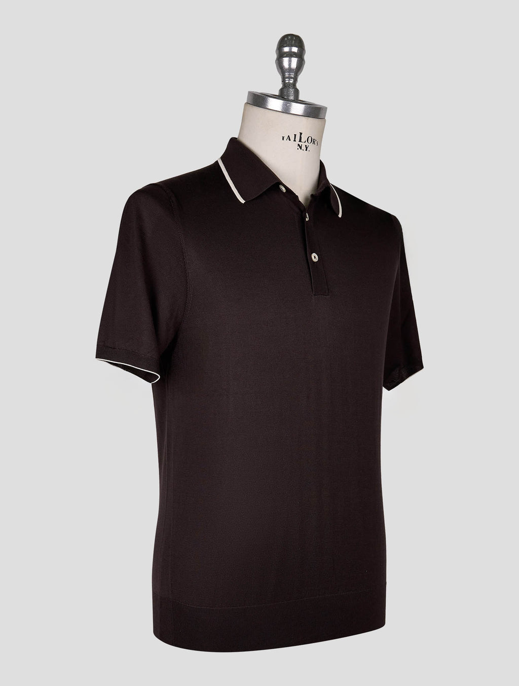 Cesare Attolini Brown Silk Polo 2