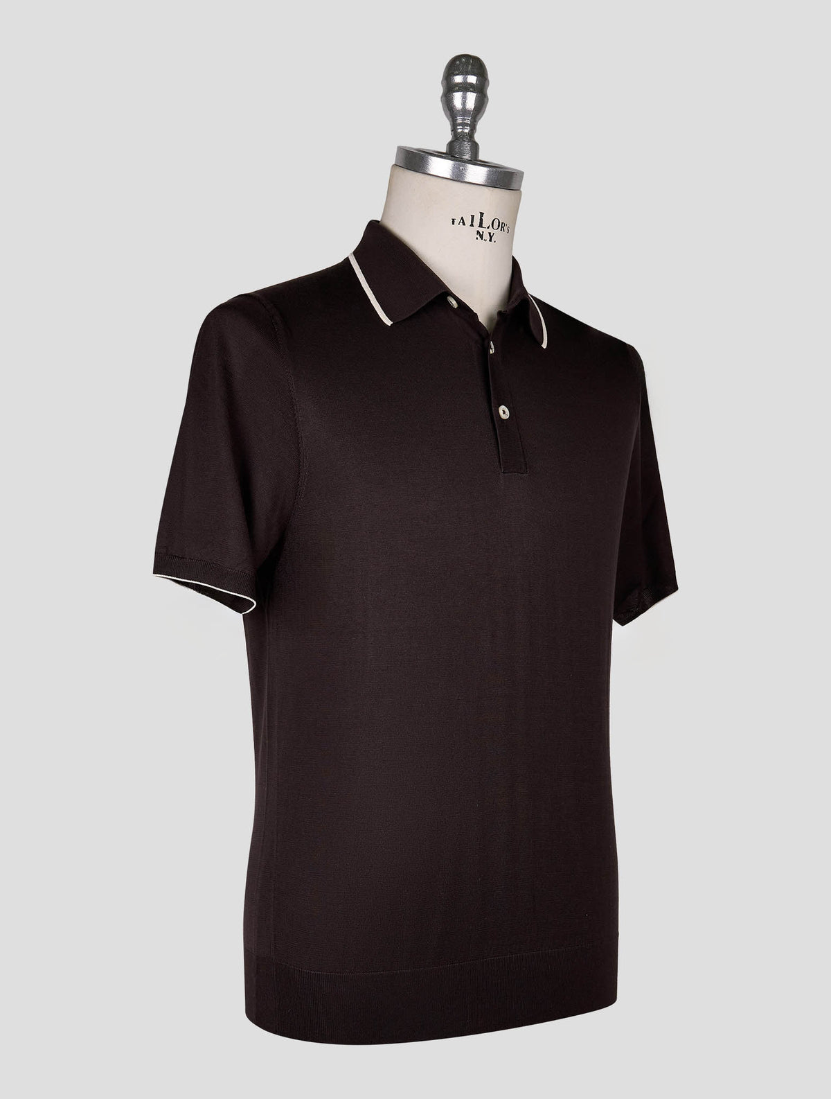 Cesare Attolini Brown Silk Polo 2