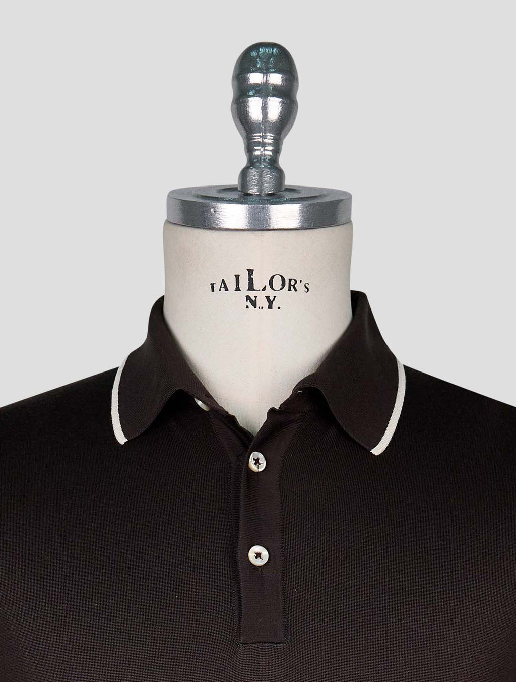 Cesare Attolini Brown Silk Polo 4