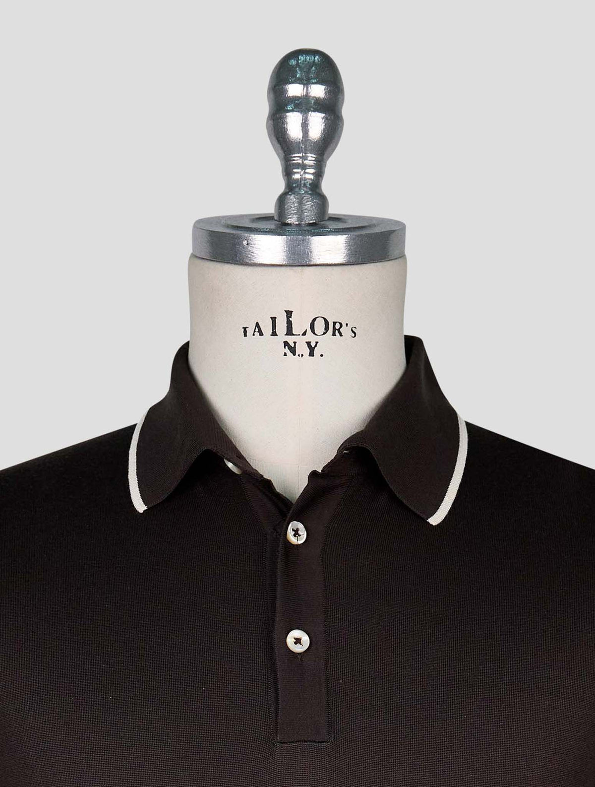 Cesare Attolini Brown Silk Polo 4
