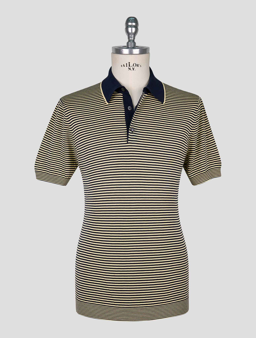 Cesare AttolinI Yellow Blue Cotton Polo 1