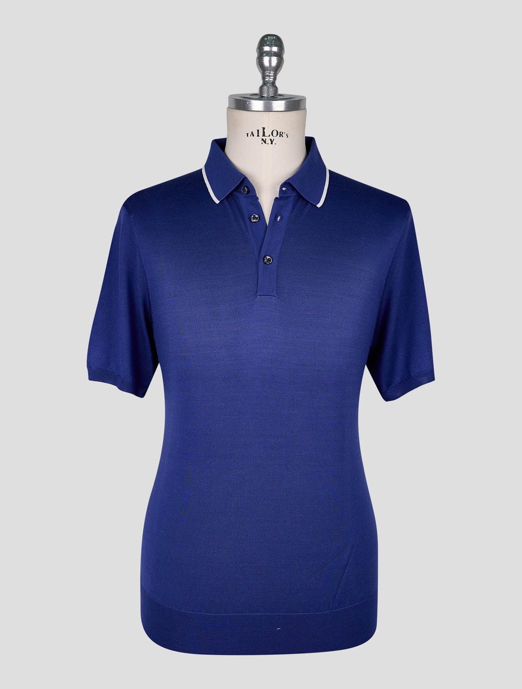 Cesare AttolinI Blue Silk Polo 1