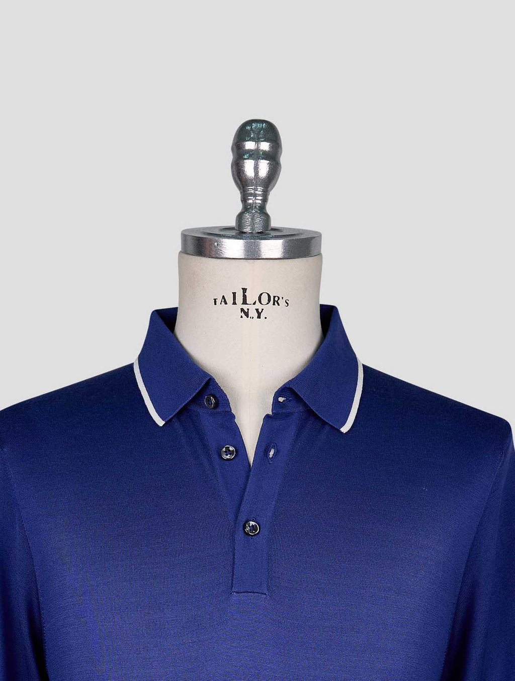 Cesare AttolinI Blue Silk Polo 4