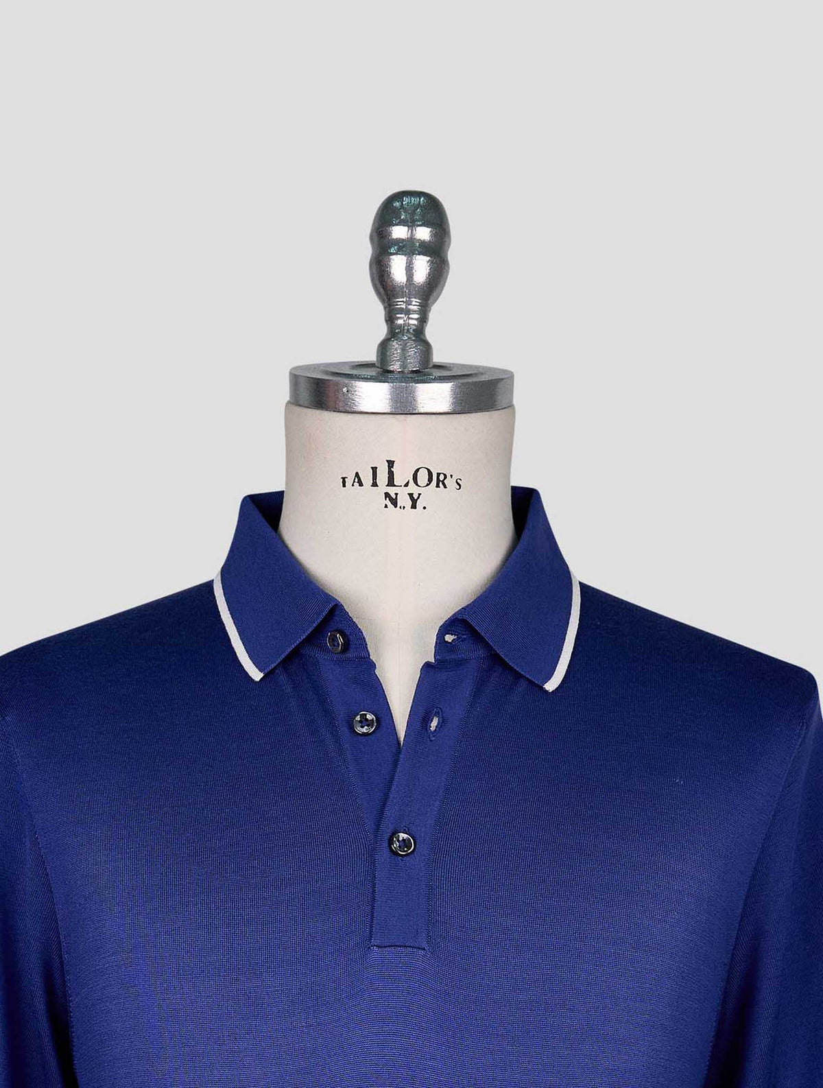 Cesare AttolinI Blue Silk Polo 4