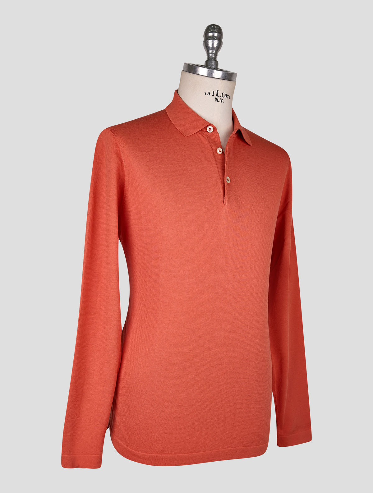 Cesare Attolini Orange Cotton Sweater Polo 2