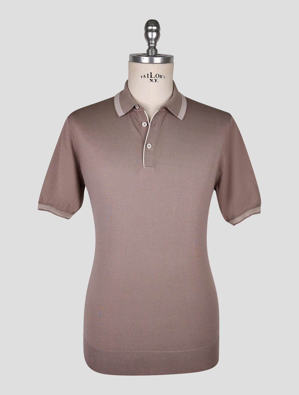 Cesare Attolini Taupe Cotton Polo 1