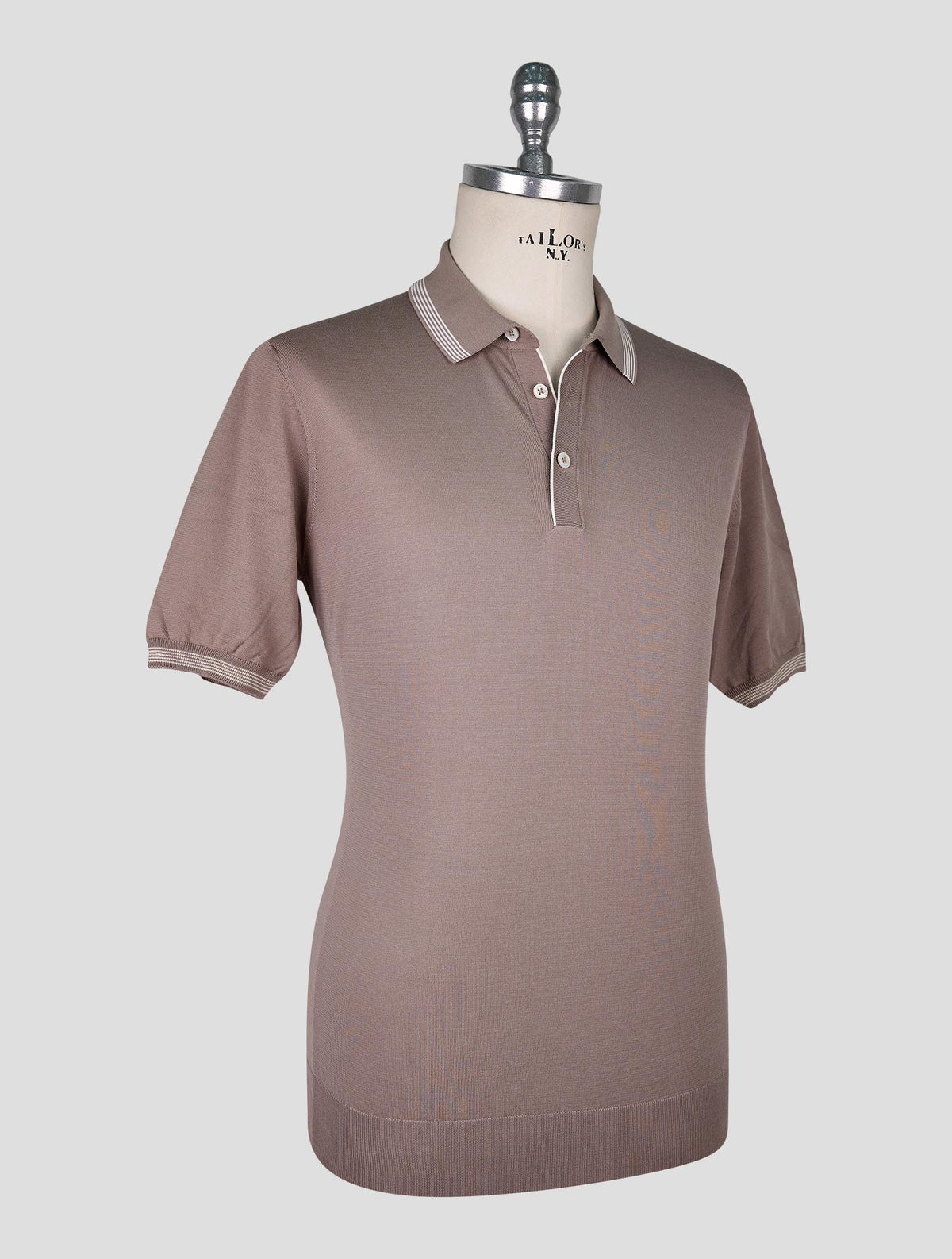 Cesare Attolini Taupe Cotton Polo 2