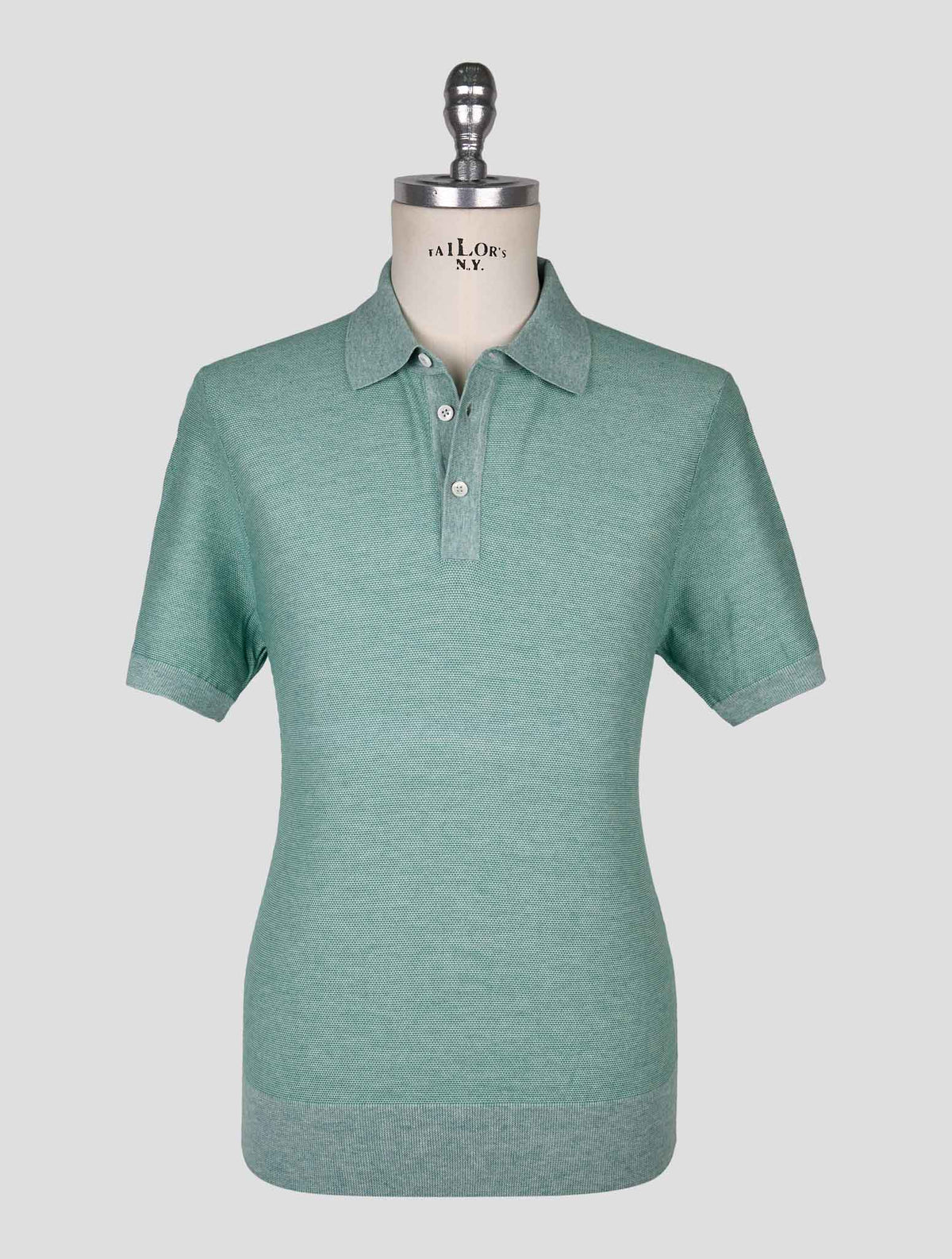 Cesare Attolini Green White Cotton Polo 1