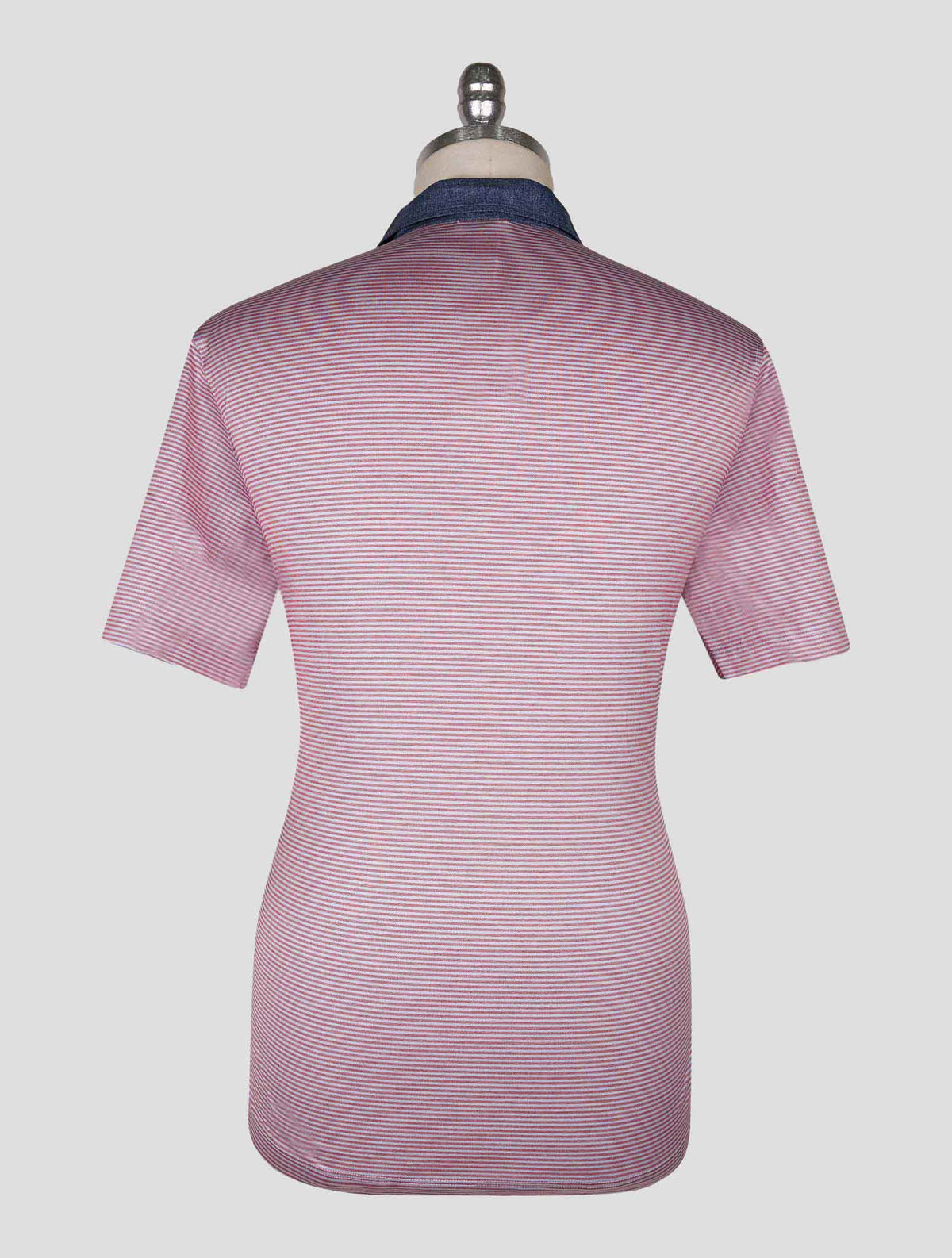 Cesare Attolini Light Blue Red Cotton Polo 3