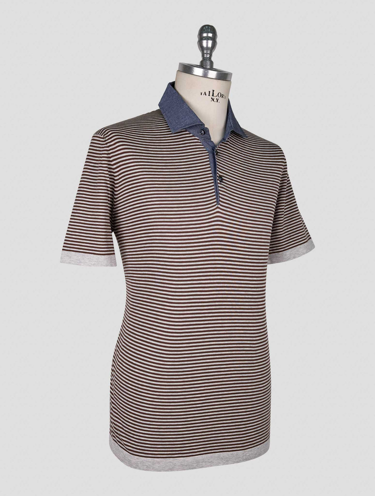 Cesare Attolini Brown Gray Cotton Polo 2
