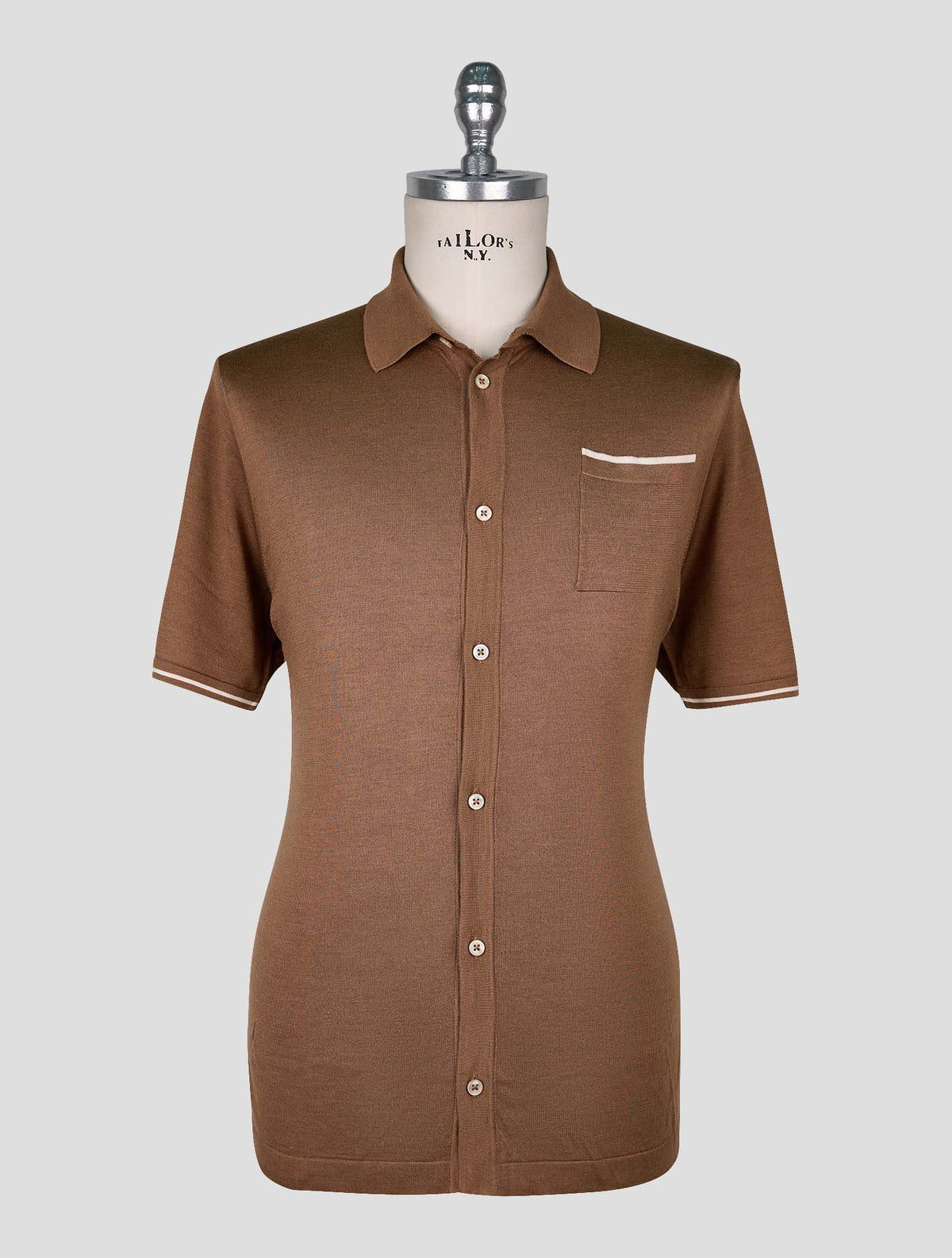 Cesare Attolini Brown Silk Shirt 1