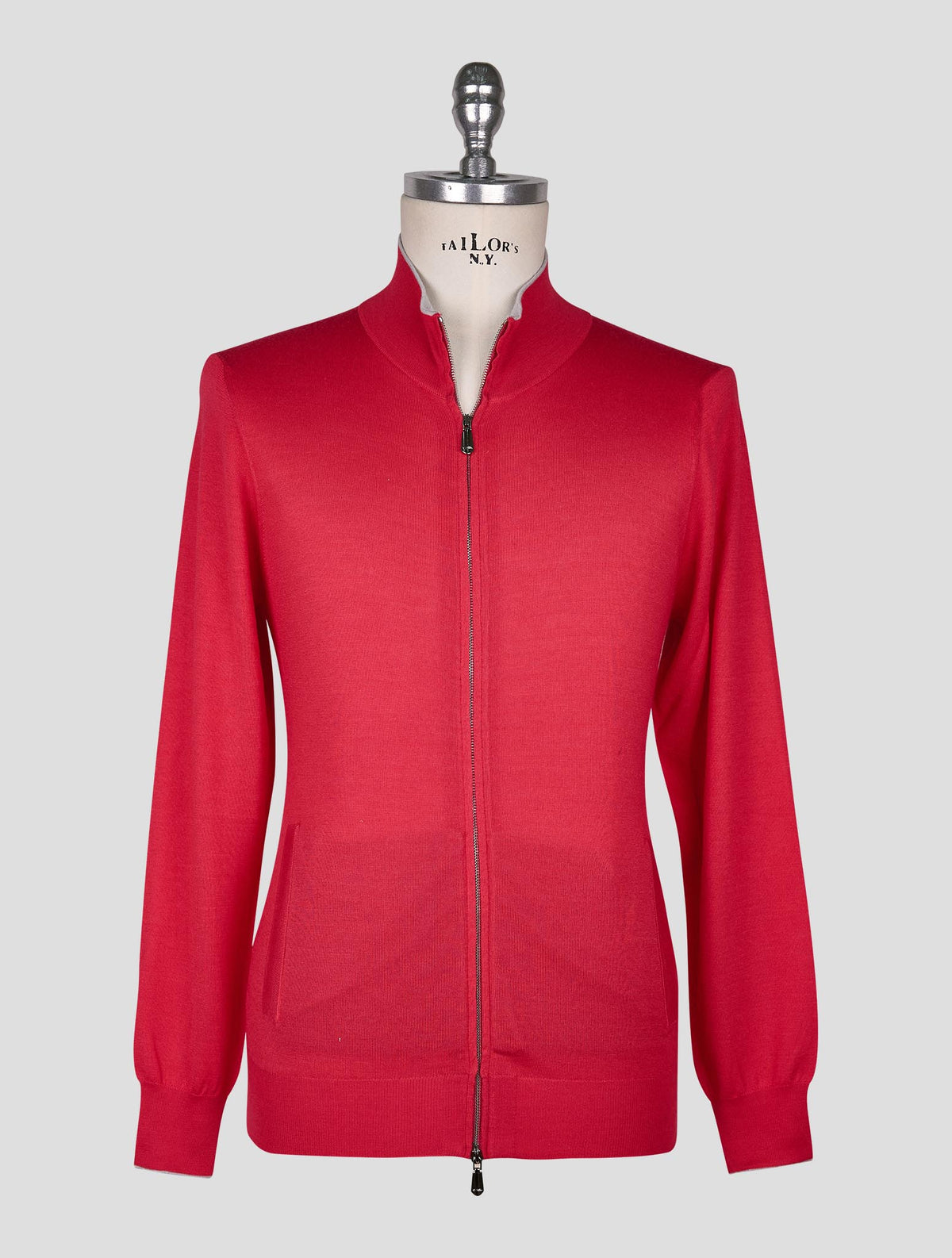 Cesare Attolini Fuchsia Cashmere Silk Sweater Full Zip 1