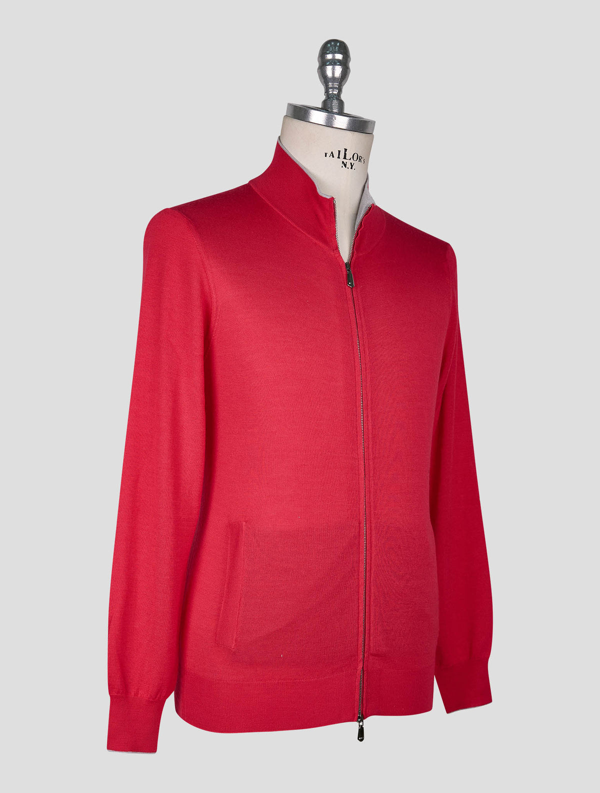 Cesare Attolini Fuchsia Cashmere Silk Sweater Full Zip 2