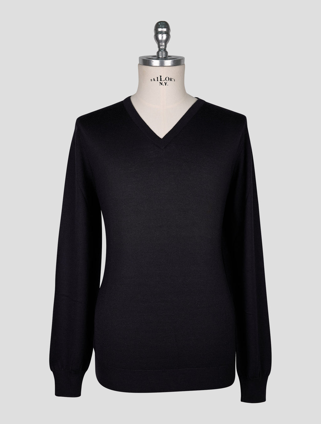 Cesare Attolini Blue Cashmere Sweater V-Neck 1