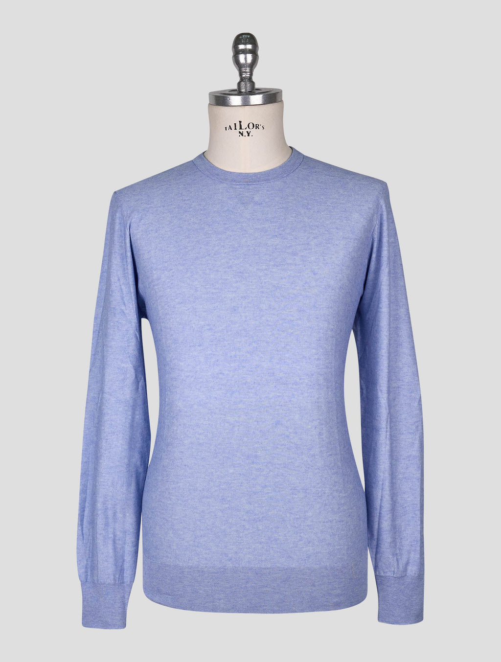 Cesare Attolini Light Blue Cotton Cashmere  Sweater Crewneck 1