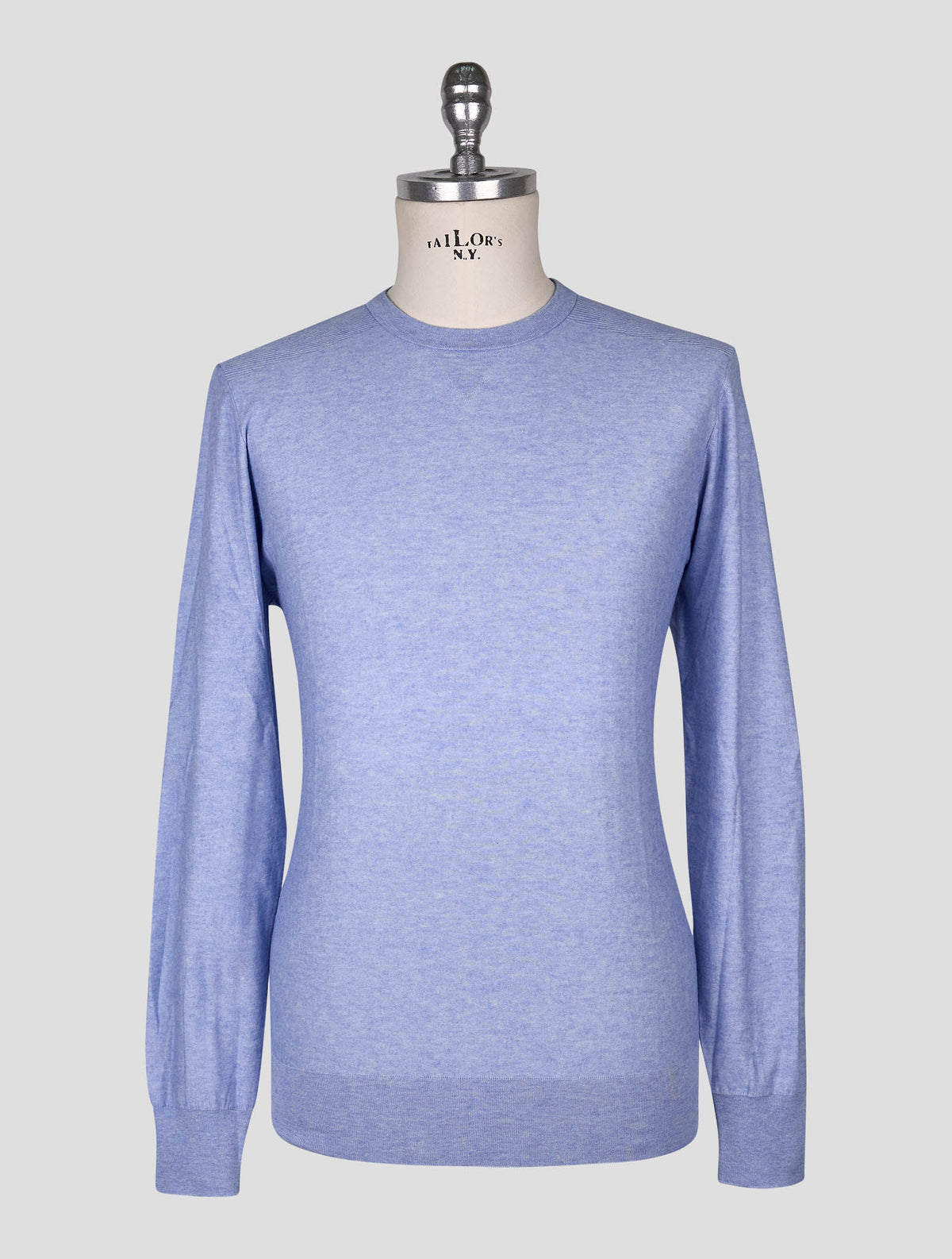 Cesare Attolini Light Blue Cotton Cashmere  Sweater Crewneck 1
