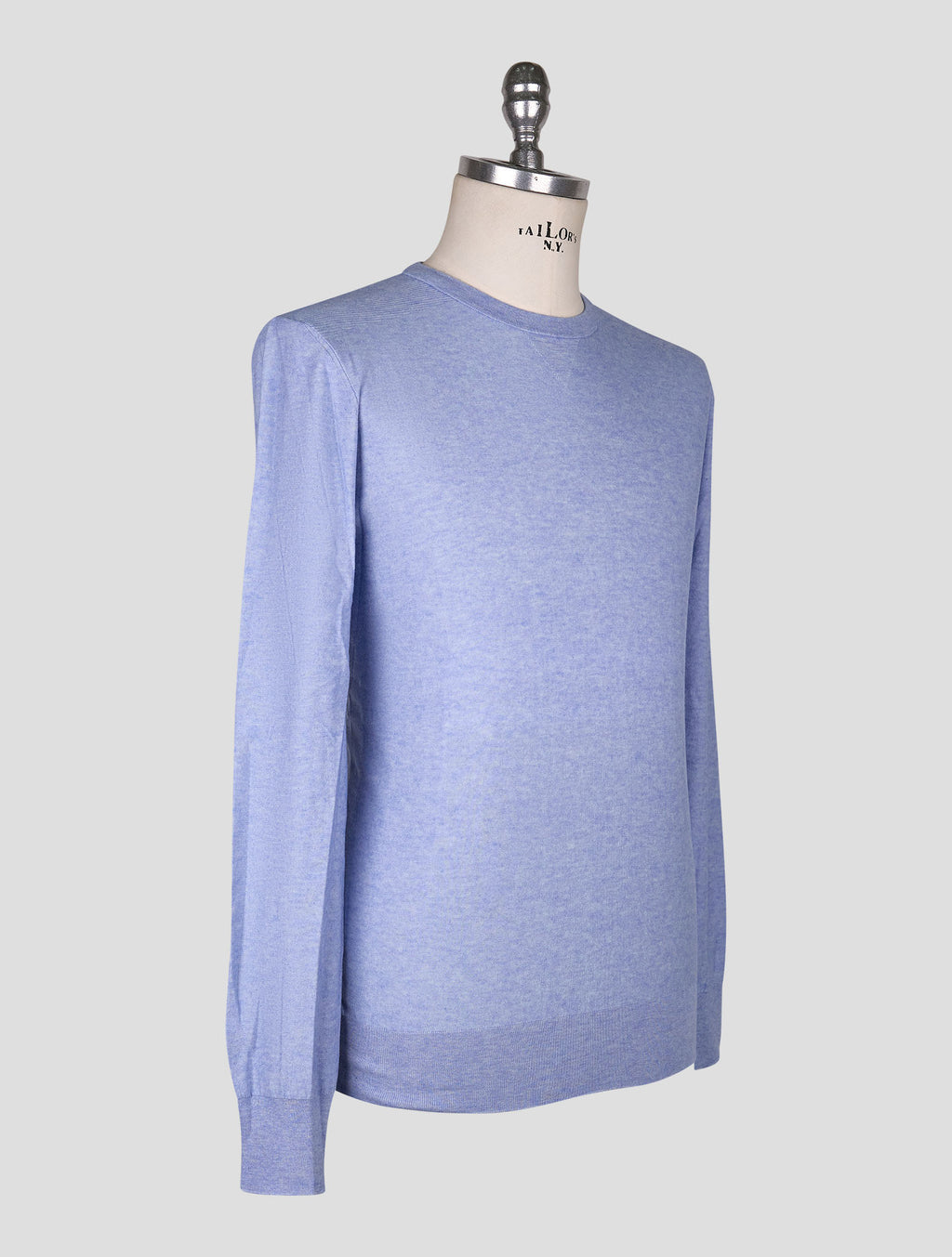 Cesare Attolini Light Blue Cotton Cashmere  Sweater Crewneck 2