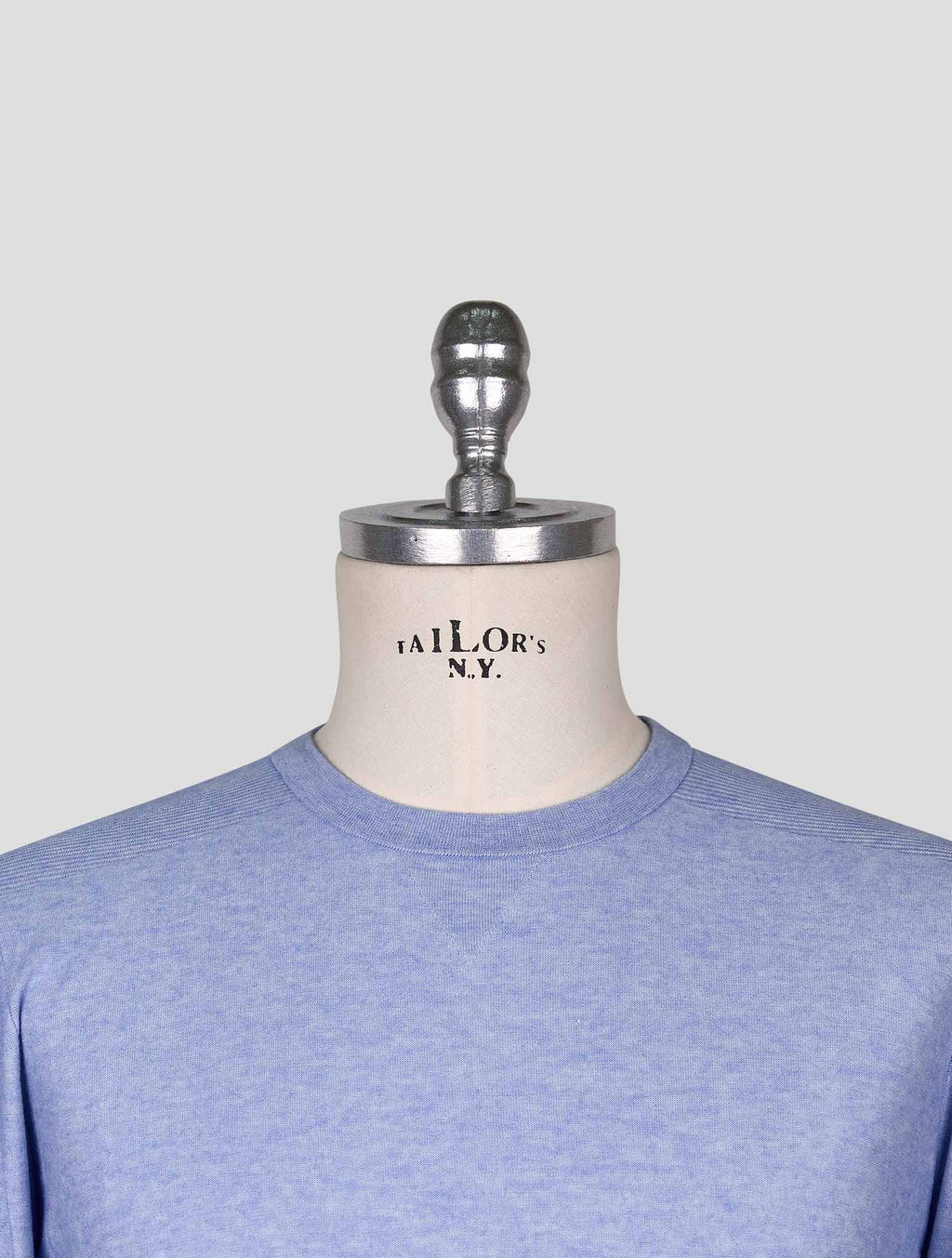 Cesare Attolini Light Blue Cotton Cashmere  Sweater Crewneck 4
