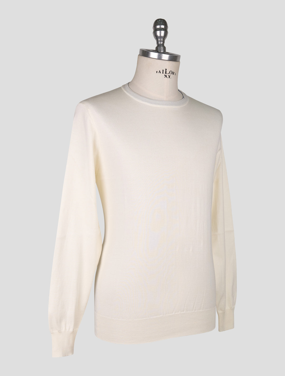 Cesare Attolini White Cotton  Sweater Crewneck 1