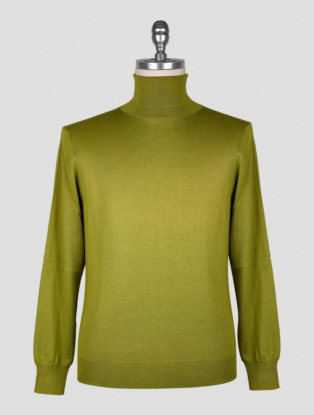 Cesare Attolini Green Cashmere Silk Sweater Turleneck 1