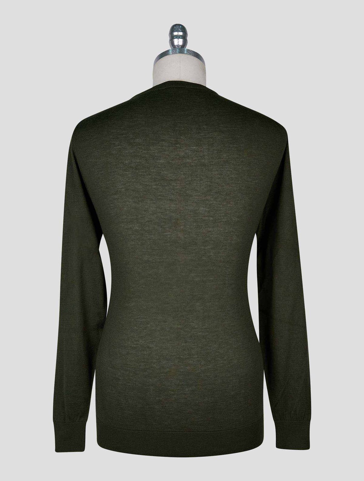 Kiton Dark Green  Cotton T-shirt Long Sleeve 3
