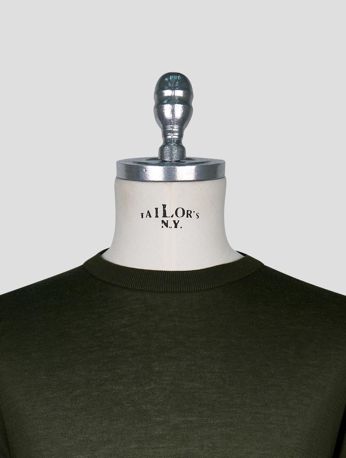 Kiton Dark Green  Cotton T-shirt Long Sleeve 4