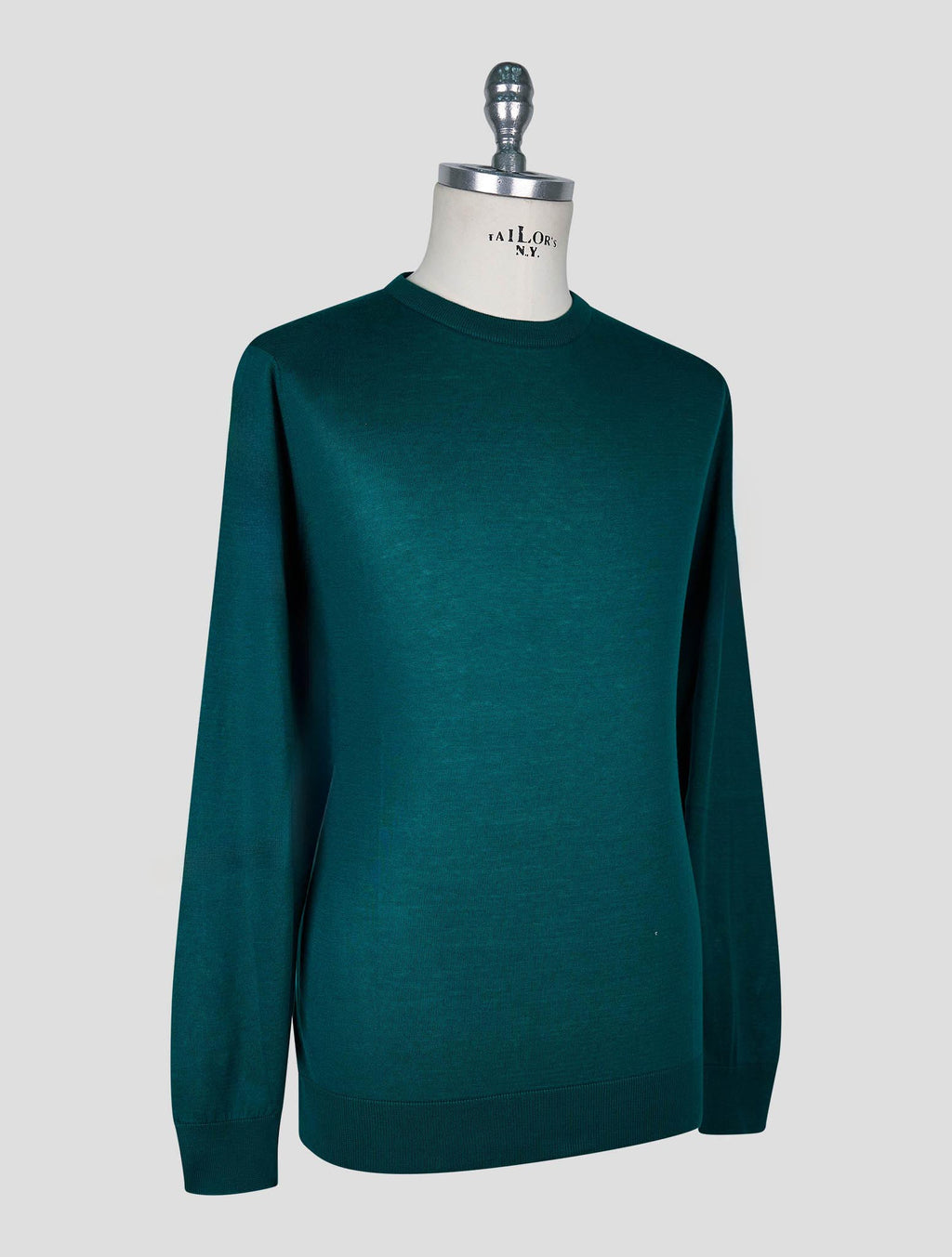 Kiton Dark Green  Cotton T-shirt Long Sleeve 2