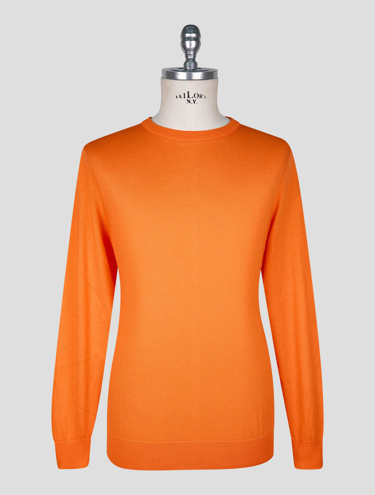 Kiton Orange Cotton T-shirt Long Sleeve 1