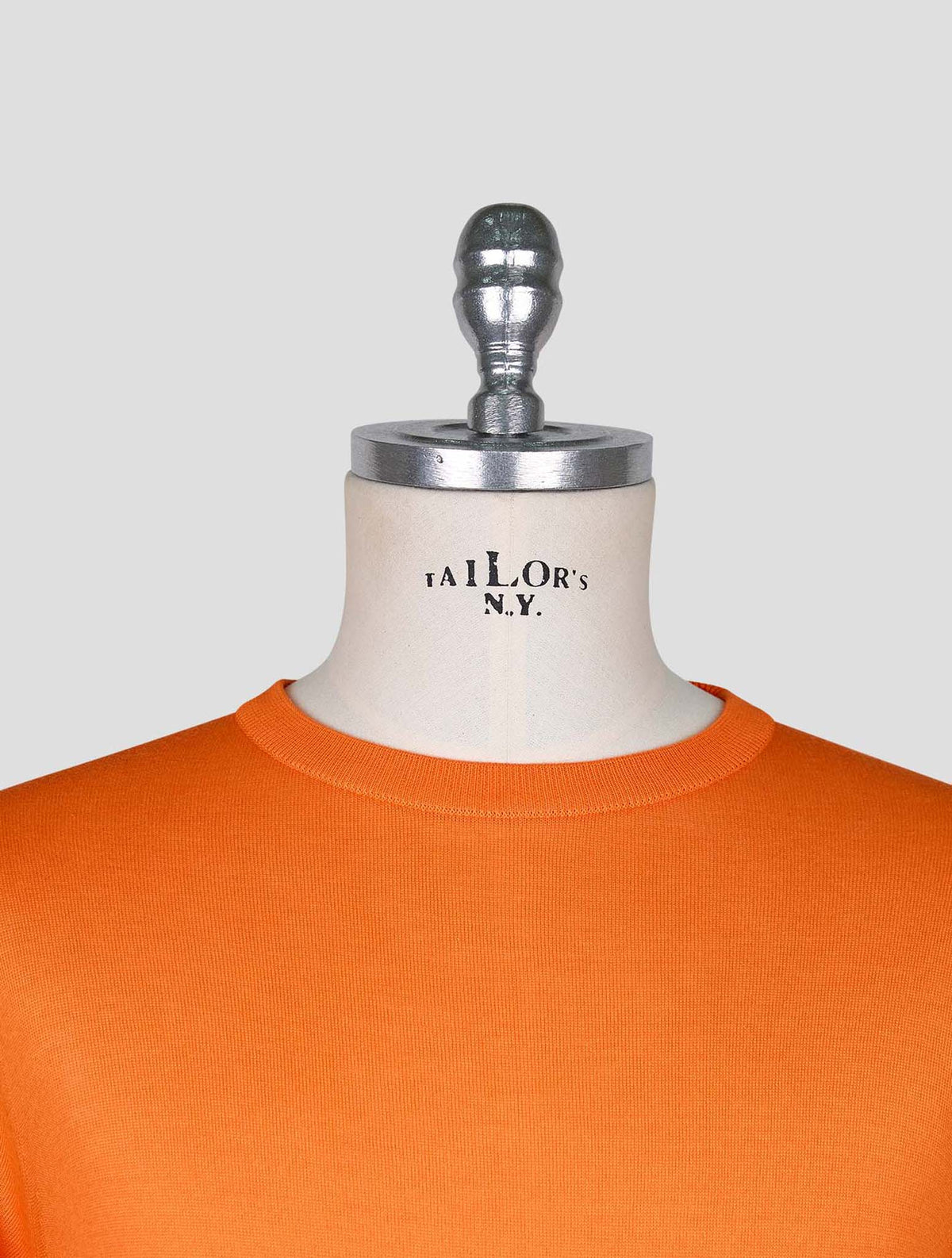 Kiton Orange Cotton T-shirt Long Sleeve 4