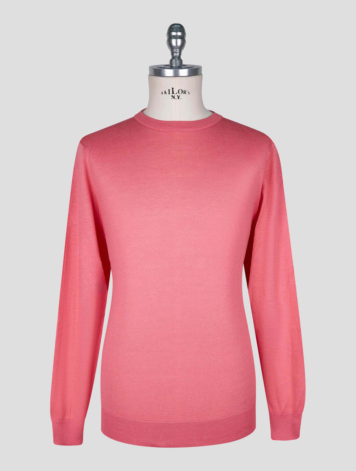 Kiton Red Cotton T-shirt Long Sleeve 1