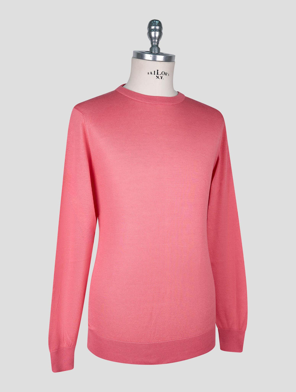 Kiton Red Cotton T-shirt Long Sleeve 2