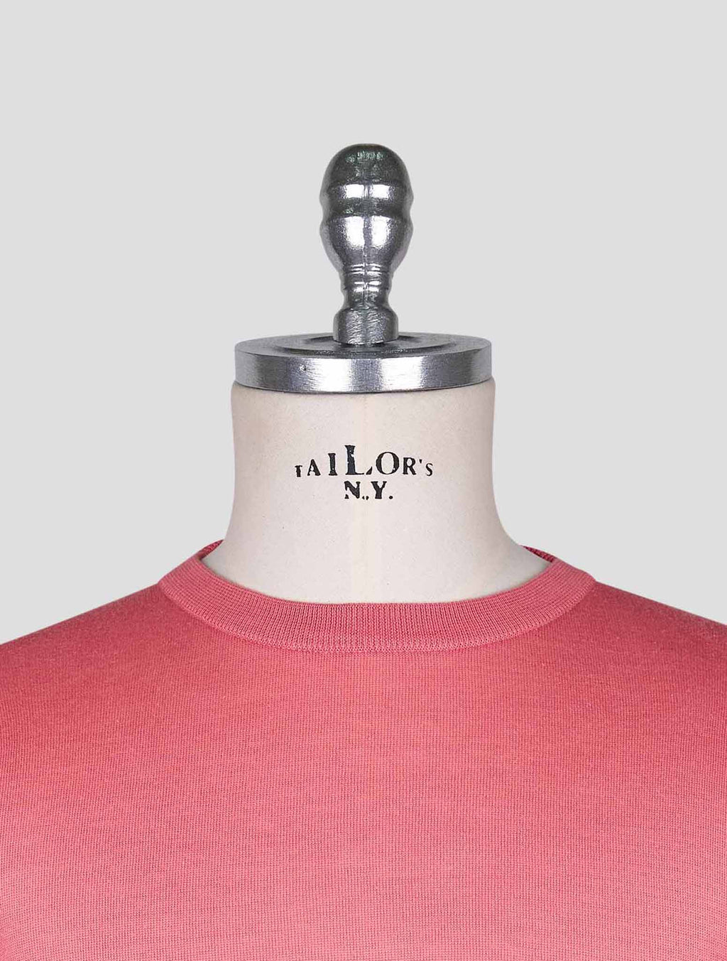 Kiton Red Cotton T-shirt Long Sleeve 4