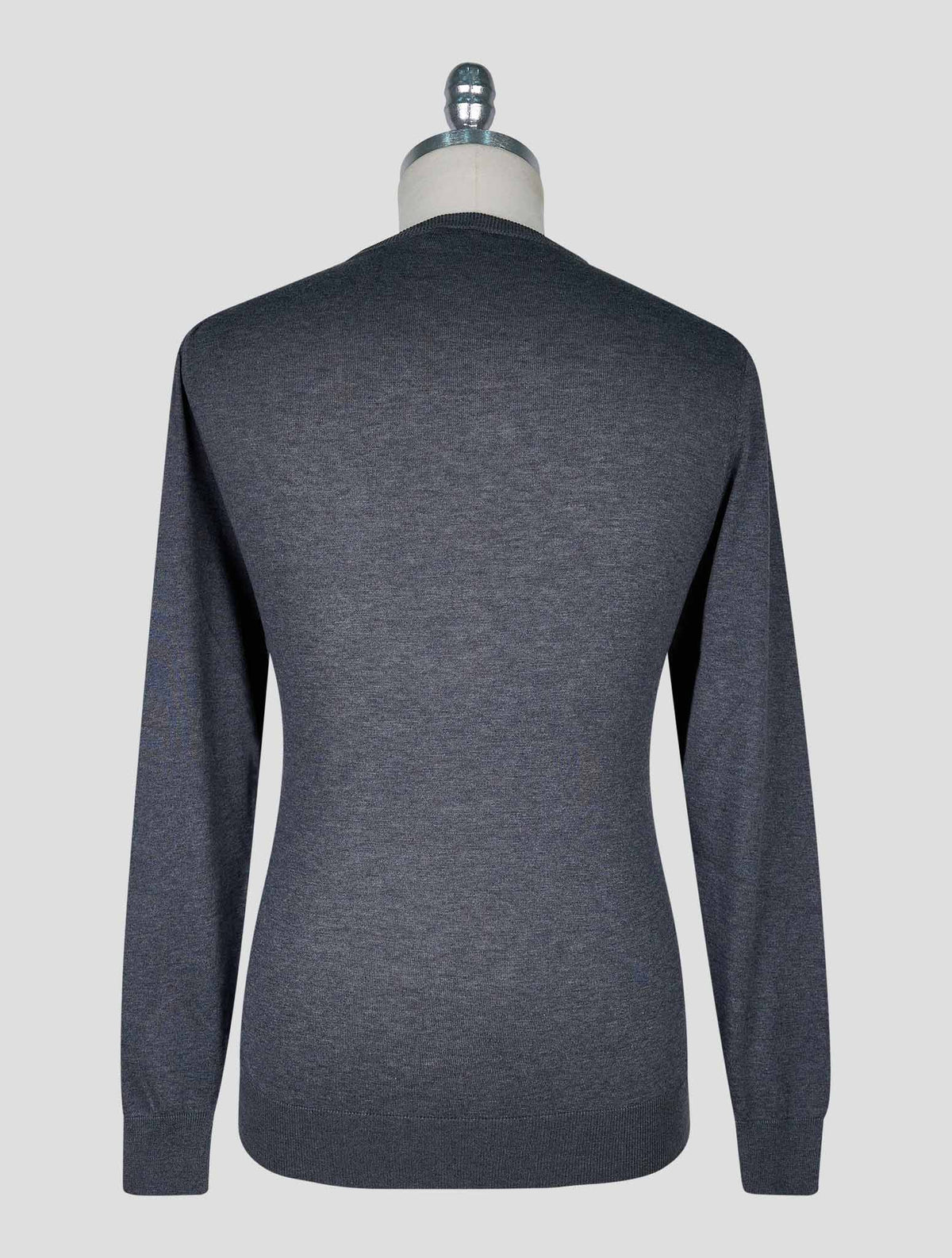 Kiton Dark Gray Cotton T-shirt Long Sleeve 3