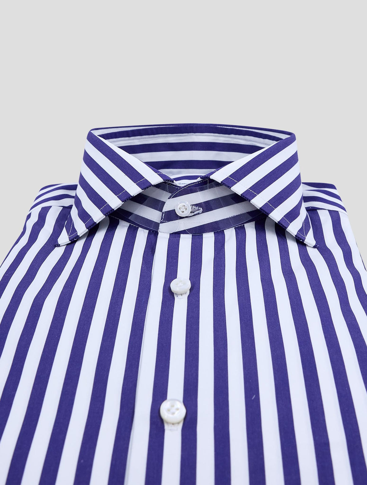 Cesare Attolini Blue White Cotton Shirt 2