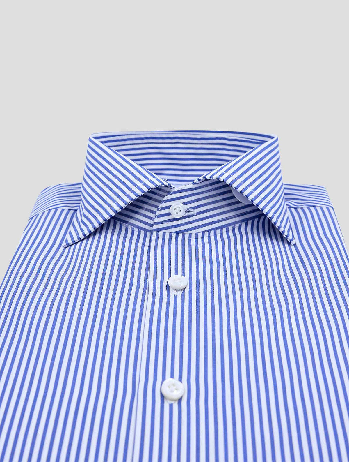 Cesare Attolini Blue White Cotton Shirt 2