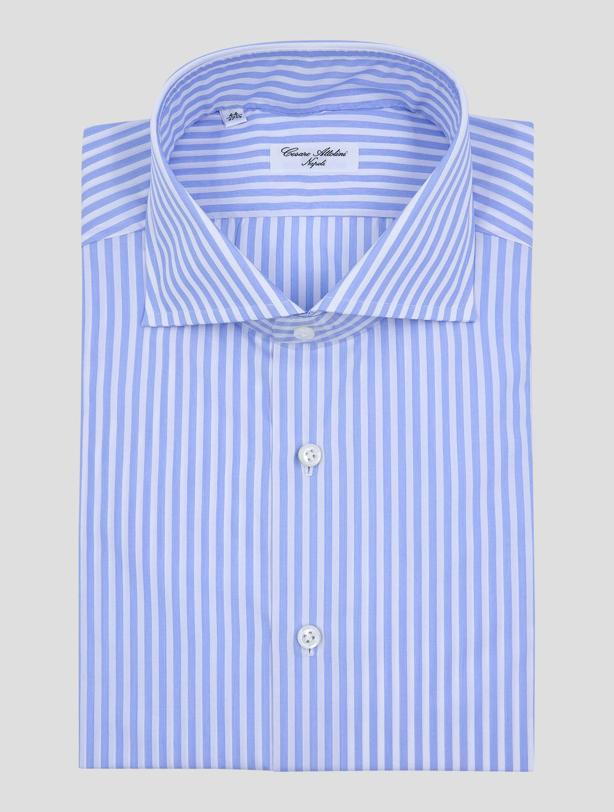 Cesare Attolini Light Blue White Cotton Shirt 1