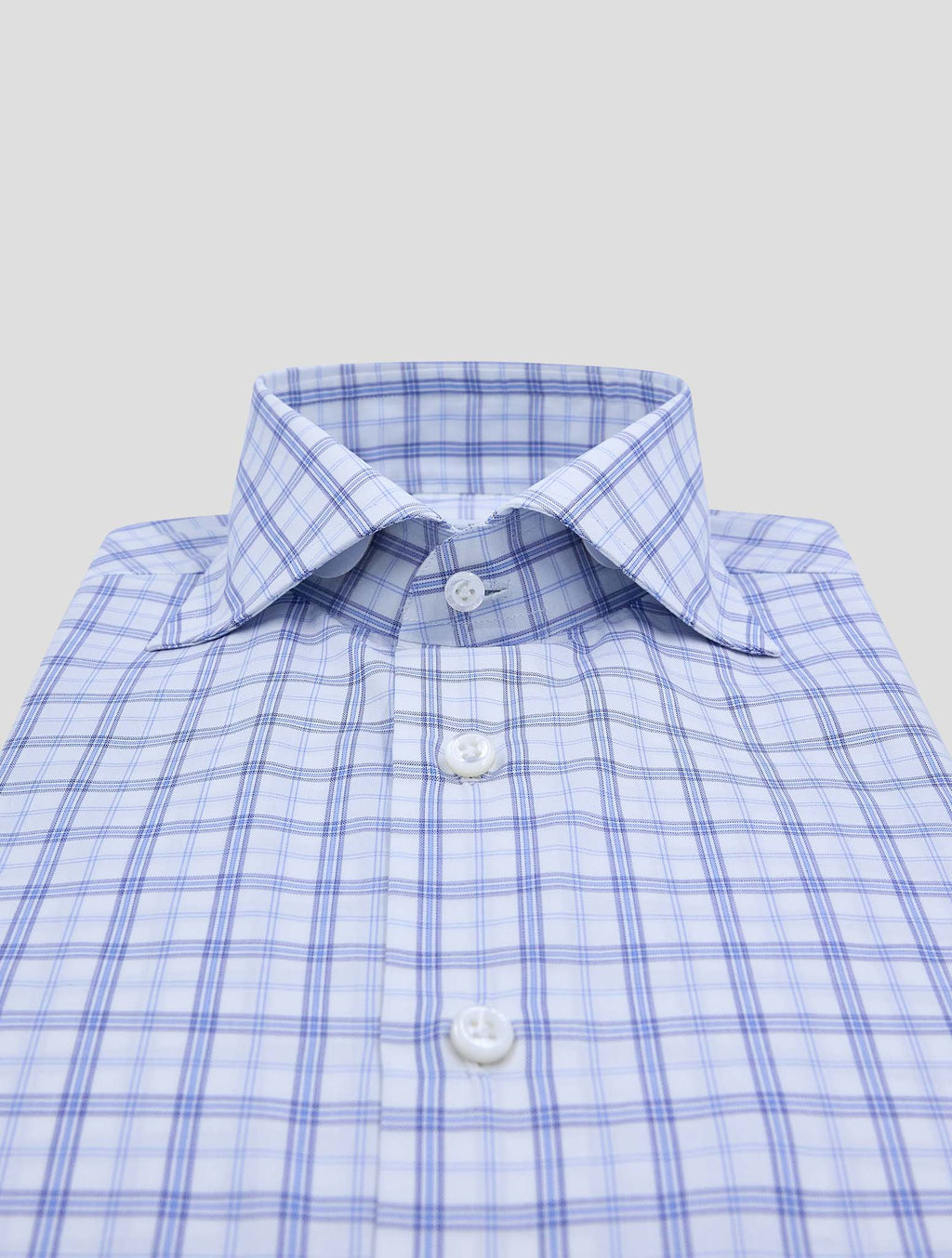 Cesare Attolini Blue White Cotton Shirt 2
