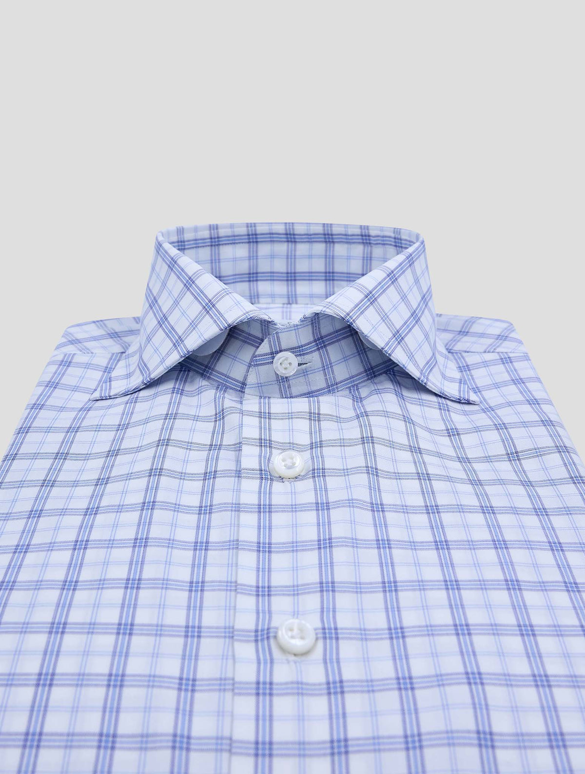 Cesare Attolini Blue White Cotton Shirt 2