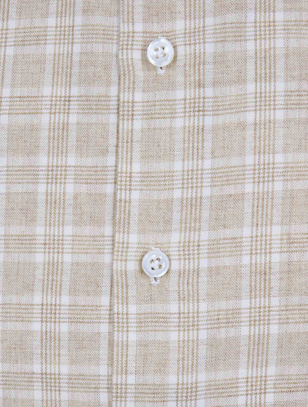 Cesare Attolini Beige White Cotton Cashmere Shirt 3