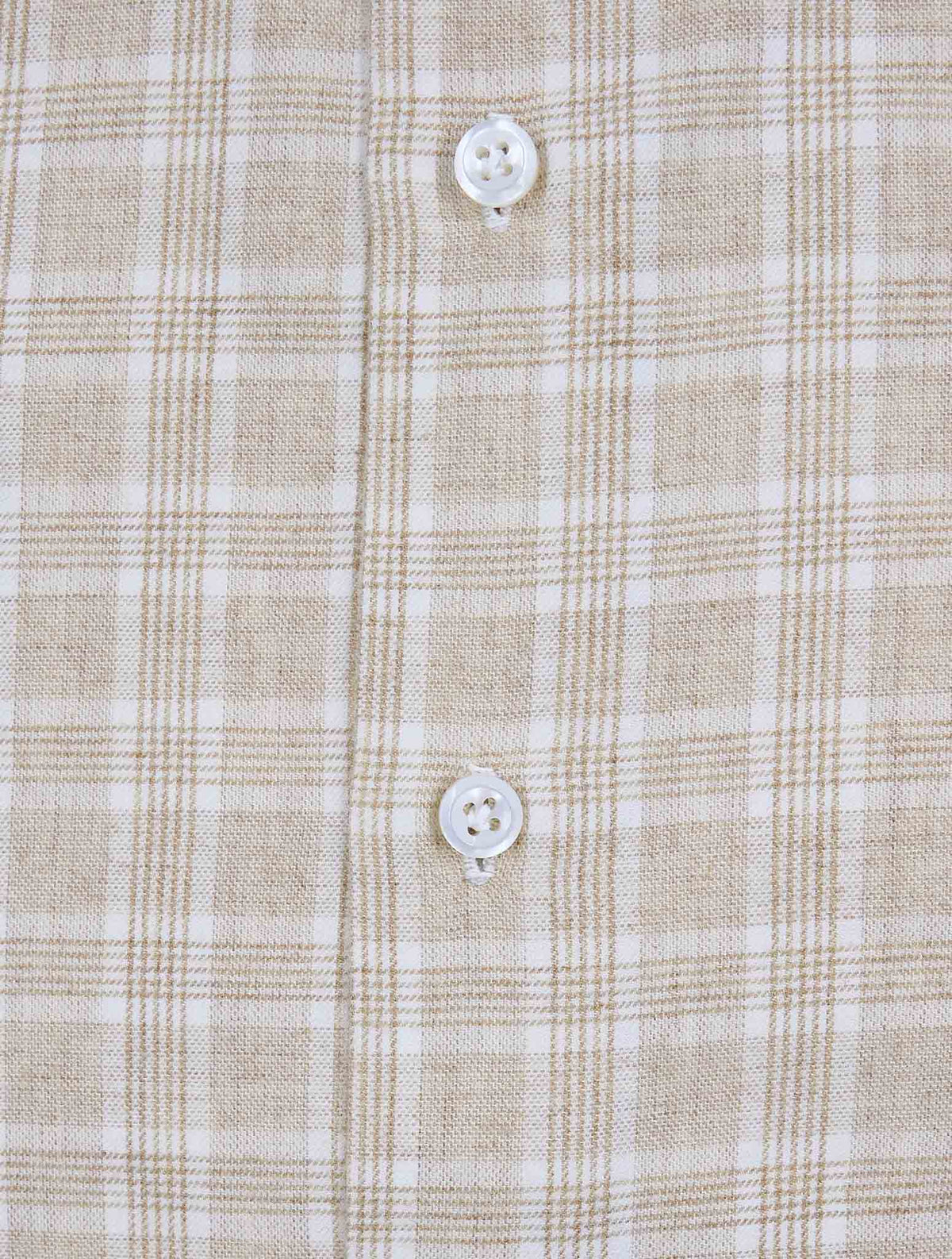 Cesare Attolini Beige White Cotton Cashmere Shirt 3