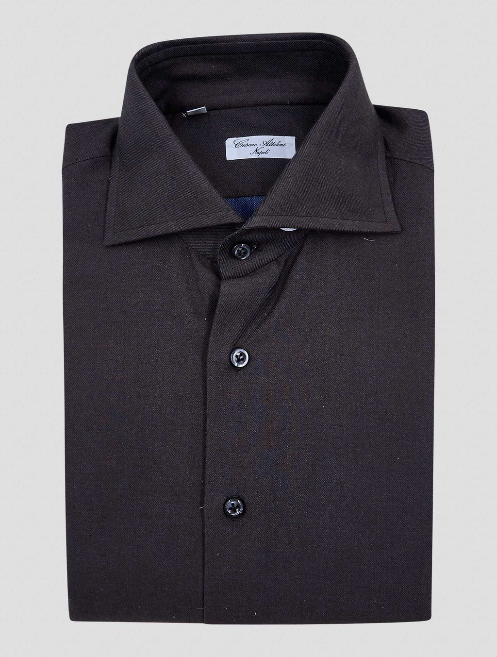 Cesare Attolini Brown Cotton Cashmere Shirt 1